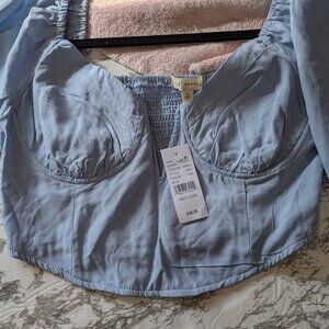 LA Hearts PacSun Long Sleeve Corset Crop Top